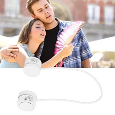 Imagem de Generic Ventilador de Pescoço Sem Mãos, Abdominais Portátil do Pescoço do Motor Sem Escova para Casa (Branco)