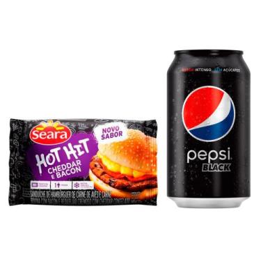 Imagem de Kit 1 Refrigerante Pepsi Black Sem Açúcares Lata 350ml - Seara