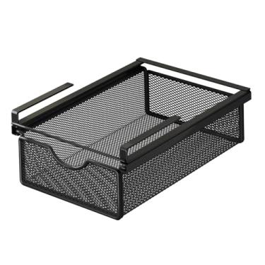 Imagem de IEUDNS Organizador de gavetas sob a mesa, cesto de metal deslizante, armazenamento para canetas, calculadoras, armário de cozinha para lanches, 37 Cm X 29 Cm X 9 Cm
