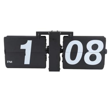 Imagem de Generic Relógio Flip, Aço Inoxidável e Pvc Desktop Mecânica Clock Bateria de 12 Horas para o Escritório (Tudo preto)