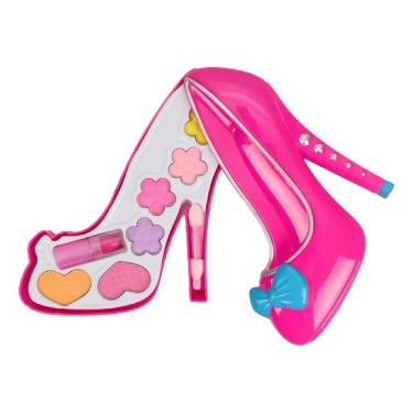Imagem de Kit Estojo De Maquiagem Infantil Sapato Rosa