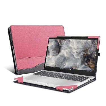 Imagem de Capa para laptop Dell Pro 16 Plus PB16250 PB16255 40.6 cm com tudo incluído, capa de couro PU com bolso interno (rosa)