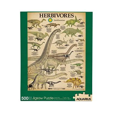 Imagem de AQUARIUS Smithsonian Herbivore Dinosaurs Puzzle (500 Piece Jigsaw Puzzle) - Glare Free - Precision Fit - Officially Licensed Smithsonian Merchandise & Collectibles - 14 x 19 Inches