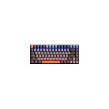 Imagem de Teclado Mecânico Gamer Machenike K500A-B84, RGB, Switch HUANO RED, 75% TKL, Hot-Swappable, Cinza Escuro e Laranja - K500A-B84 LG HRD EN