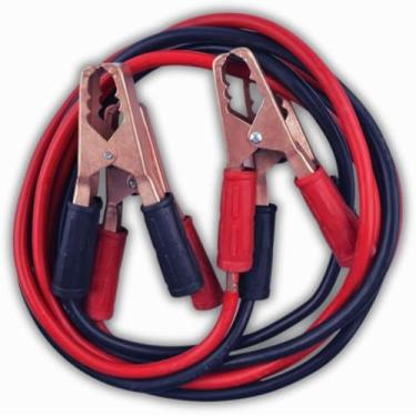Imagem de Kit 2 Cabos Recarga Bateria Automotiva Chupeta Partida Auxiliar Emergência Carro Caminhão Moto 600 AMP 2 5 Metros