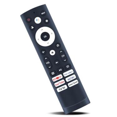 Imagem de Novo ERF3V90H Sub para ERF3M90H Controle remoto de voz de substituição para Hisense Android LED 4K UHD Smart TV 55A65H 43A65H 50A65H 50U6H 55A6H 55U65H 50A62GUA 43A53EUA 50A68H 55A68H 55A68H 55A68H 55