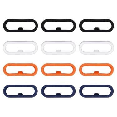 Imagem de 12 Peças Anéis de Pulseira Silicone Compatíveis com Magic Band+ & 2.0 e Mais, Laço de Fixação Suporte Seguro Protetores Acessórios Clipe para Magic Band+ & 2.0 e Mais (4 Cores)