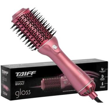 Imagem de Escova Secadora Taiff Gloss Rose 1200W, 3 Níveis de Velocidade e Tempe