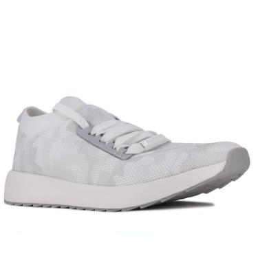 Imagem de Nautica Tênis feminino fashion com cadarço tênis de corrida casual tênis de caminhada, Zyla-branco camuflado, 8