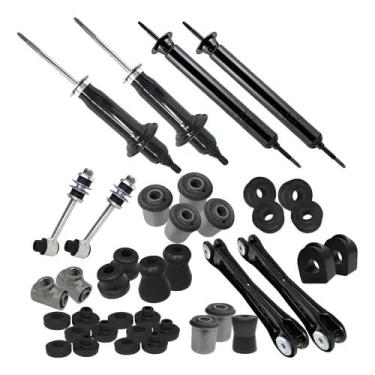 Imagem de Kit Suspensão Completa Compatível com Corcel Belina Del Rey 1984 1985 1986 1987 1988 1989 - Amortecedores Buchas Bieletas Batentes Braços Traseiros Dianteiros