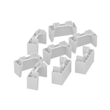 Imagem de Multiuso Quarto Kit C- 8 Pés Pvc P- Balcão De Cozinha Branco - Henn