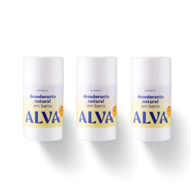 Imagem de Kit Cristal Natural Alva: Trio 3 Desodorantes em Barra 33g 12 Horas de