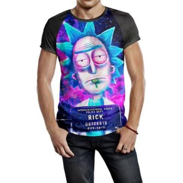 Imagem de Camiseta Raglan Masculina Rick And Morty Fuck You Ref:43 - smoke, Pret