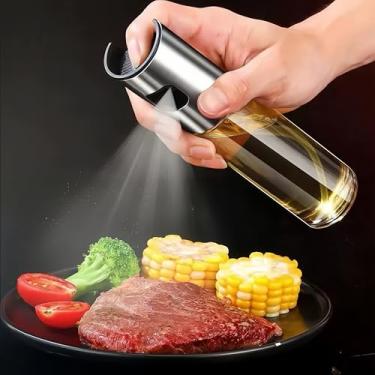 Imagem de Pulverizador de óleo para cozinhar, borrifador de óleo de 100 ml com escala, para salada, assar, churrasco, fritar, assar