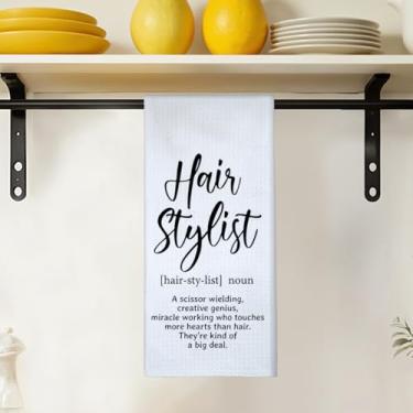 Imagem de Presentes de cabeleireiro, toalhas de prato de cozinha, 40,6 x 61 cm, cabeleireiro, cômoda, presentes para mulheres, homens, toalhas de mão para decoração de salão de banheiro