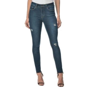 Imagem de Calça Jeans 1981 Puídos Guess Azul-Feminino