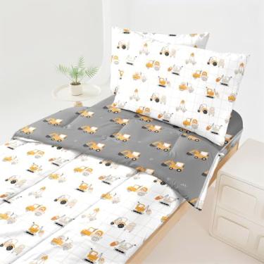 Imagem de Dearller Jogo de cama solteiro com zíper para meninos, caminhão, veículo, carro, para meninos, tudo em um, com zíper e crianças