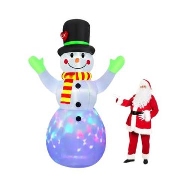 Imagem de Boneco de Neve Inflável com Luzes LED - Decoração de Natal de 2,2m, PL