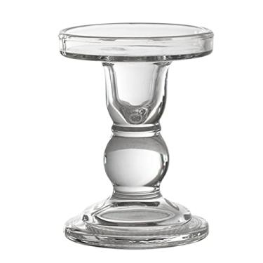 Imagem de Castiçal de vidro castiçal de coluna romana retrô castiçal de quarto de casa de família castiçal café luz de velas decoração de jantar suporte de velas