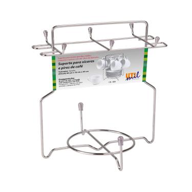 Imagem de Suporte Organizador para Xícaras e Pires Utimil Pintura Epóxi