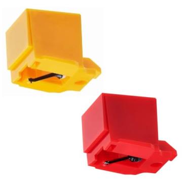 Imagem de Caneta de substituição para toca-discos (amarelo e vermelho (pacote com 2))