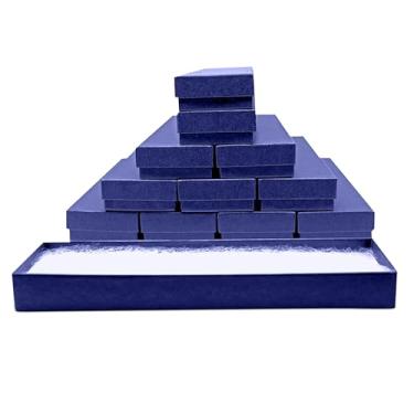 Imagem de Novel Box Pacote com 12 caixas de joias para presente de 20 x 5 x 2,2 cm com enchimento de algodão | Caixa de joias de papelão | Caixas de presente com tampas feitas nos EUA | Caixas para pulseira