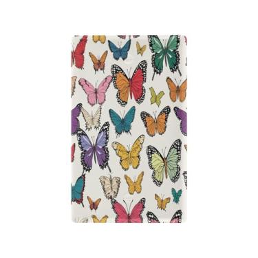 Imagem de Blueangle Placa de parede decoradora de capa em branco, tamanho padrão, 1 gangue, borboletas coloridas, capa de interruptor para quarto de escritório em casa, 4,53 x 2,76 polegadas (207)