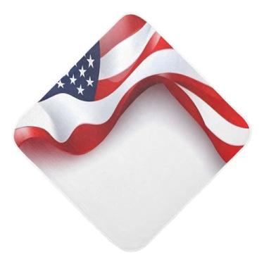 Imagem de STAYTOP Toalhas de bebê com capuz de musselina estilo bandeira americana, toalha de banho super macia, toalhas de banho absorventes para banho recém-nascido unissex 89 x 89 cm