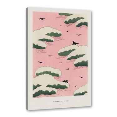 Imagem de Pôster Hasui Kawase Ohara Koson Impressões Katsushika Hokusai Pintura em Tela Onda Japonesa Arte de Parede Hiroshige Imagens para Decoração de Casa (SKU10,27.9 x 35.6 cm = (28 x 35 cm), Emoldurado