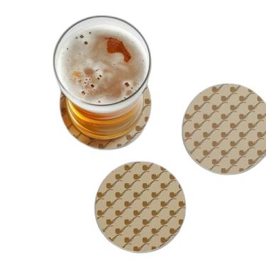 Imagem de Porta Copos Com Ilustração Personalizada Cachimbo De Tabaco - Tamanho 9x9 cm