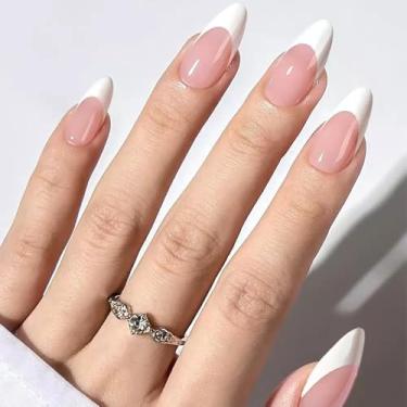 Imagem de Decoração de unhas, unhas postiças, cola de cobertura completa nas unhas, bastão de acrílico nas unhas para decoração de manicure feminina
