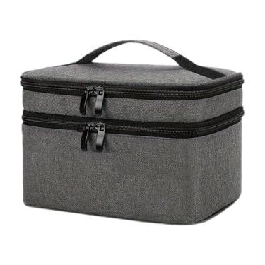 Imagem de KiBcsLic Caixa de primeiros socorros médica, estojo de armazenamento de grande capacidade, estojo de primeiros socorros de camada dupla para viagens, camping,