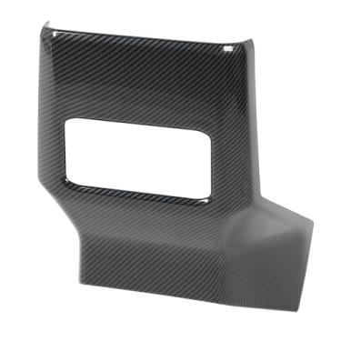 Imagem de aqxreight Console Central Traseiro Tampa de Ventilação AC Estilo Fibra de Carbono Caixa de Apoio de Braço do Assento Traseiro Guarnição da Tampa de Ventilação de Ar Condicionado para Triton L200