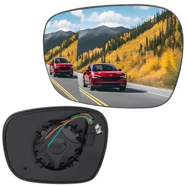 Imagem de LEPEVNEY 1 pacote de vidro espelhado aquecido do lado esquerdo para BMW X3 2011-2014 substituição para #51162991659, espelho retrovisor convexo do lado do motorista com elemento de aquecimento e placa