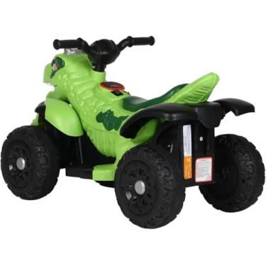 Imagem de Quadriciclo Elétrico Infantil 6V, Verde, Bateria Recarregável 12V, LED, Bluetooth, USB, 49x36x70cm, até 30kg, 3+ Anos