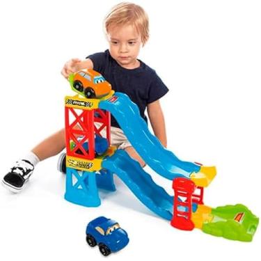 Imagem de Ramp Racer Brinquedo Infantil Educativo | Pista de Carrinhos com Rampas Coloridas | Coordenação Motora, Presente para Crianças