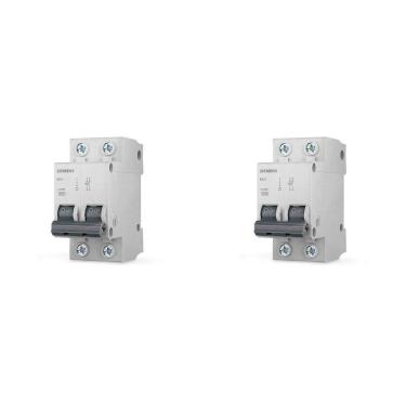 Imagem de Kit 2 Disjuntor Interruptor Bipolar Siemens Curva B 25A