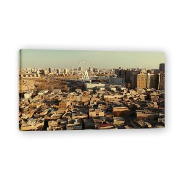 Imagem de Amusement ParkReal Foto cidade mar neve vale rio nascer do sol impressão em tela para decoração de casa 20 x 36 cm emoldurada