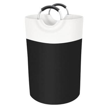 Imagem de Organizador Cesto De Roupa Suja Dobrável Tecido Oxford 82L (Preto Liso)