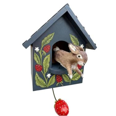 Imagem de Arte cinética caprichosa decoração de parede de casa de pássaro, casa de pássaro de bétula, arte de parede de jardim ao ar livre, decoração de pássaros para casa, dê vida às suas paredes com esta casa