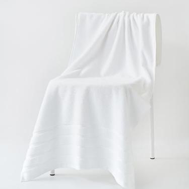 Imagem de Toalhas de banho de algodão penteado premium, multicoloridas, 50 x 100 cm, secagem rápida, macias e absorventes, pacote com 6 (brancas)