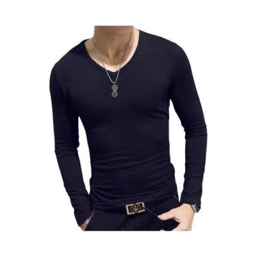 Imagem de Camiseta De Tênis Masculina Slim Fit De Manga Longa 2024 Roupas Esport