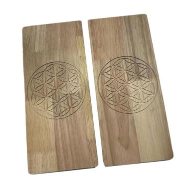 Imagem de IEUDNS 2 Peças de Prancha, Prancha de Unhas Versátil, Portátil, para Academia em Casa, Prancha de Ioga de Madeira.