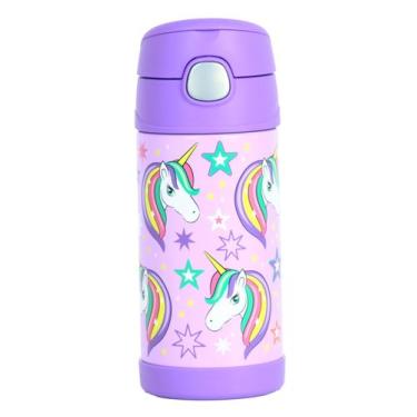 Imagem de Garrafa Garrafinha Térmica Infantil Thermos 355ml Unicórnio