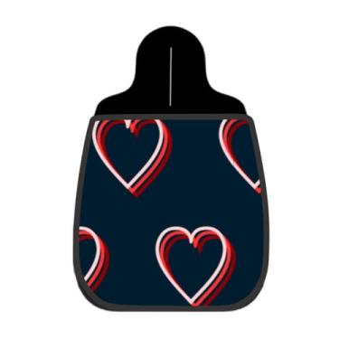 Imagem de Lixeira De Carro Organizador Lixinhocar Corações Neon Fundo Preto