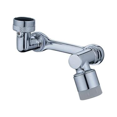Imagem de Extensor de Torneira com 1080 Rotação 2 Modos Pulverização Adaptador Rotativo Aerador Construção em Latão Fácil Instalar à Prova Borrifos Chave Ajuste