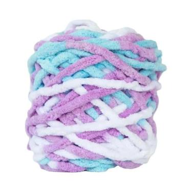 Imagem de Fio De Tricô De Chenille Macio, Linha De Algodão Ice Strip, Lã DIY Par