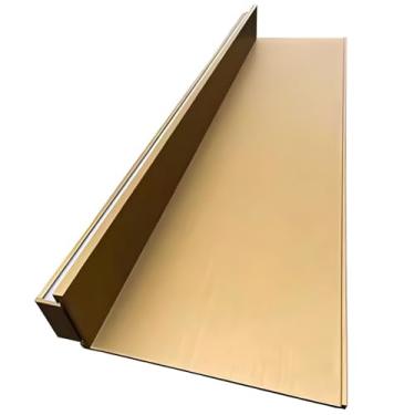 Imagem de Prateleiras de parede flutuantes de LED modernas com armazenamento de luz e prateleira de exibição para decoração de escritório em casa (preta 50 x 20 x 6 cm)