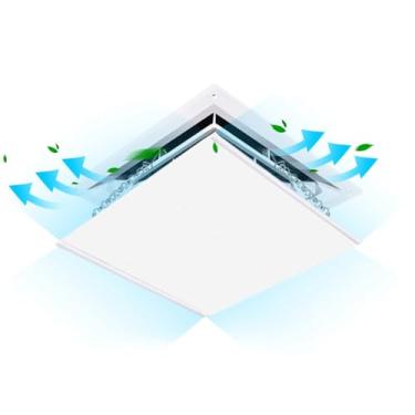 Imagem de Capas de ventilação de teto para casa e escritório, defletor de ar de 60 x 60 cm, evita sopro de ar frio, acessórios de ventilação CA central para shoppings, melhoram o conforto e a eficiência