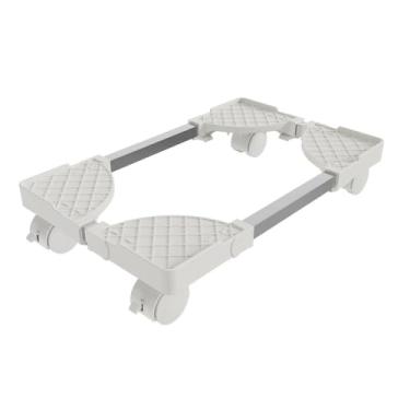 Imagem de Carrinho de suporte de torre de PC para chão de escritório, suporte de CPU ajustável móvel com rodas giratórias, suporte para PC compatível com a maioria dos acessórios de capa de PC (branco)